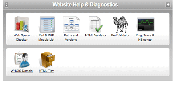 Website help & diagnostics